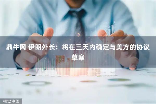 鼎牛网 伊朗外长：将在三天内确定与美方的协议草案